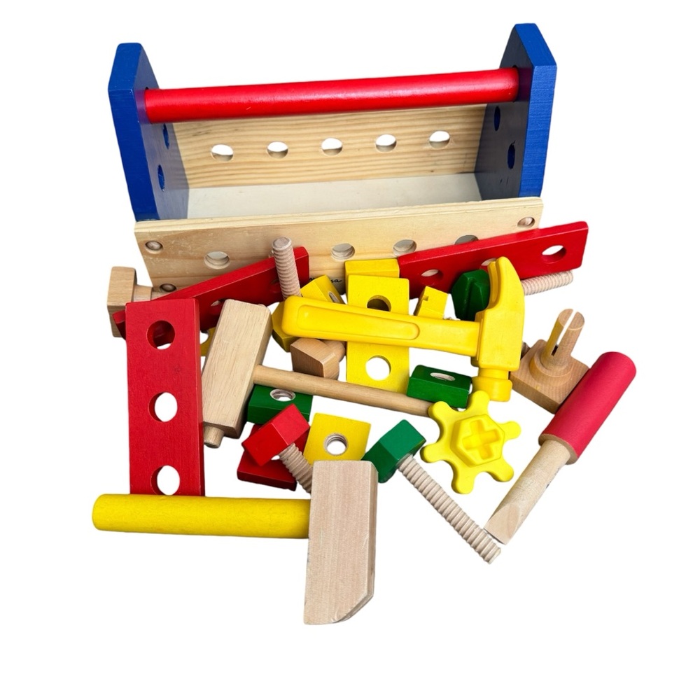 Melissa and Doug Wooden Toy Tool Set, Montessori, Imaginary Play